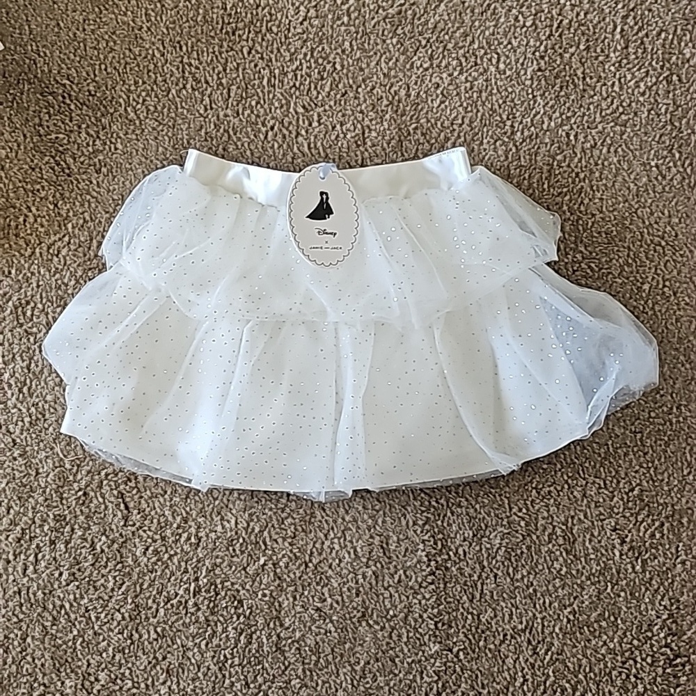 Janie and Jack Disney Frozen Glitter Tulle Tutu Skirt Size 4